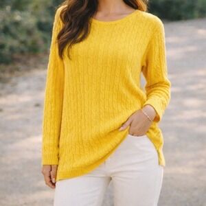 VTG 90s Express Tricot Womens Small Oversized Cable Knit Sweater Angora Wool Top